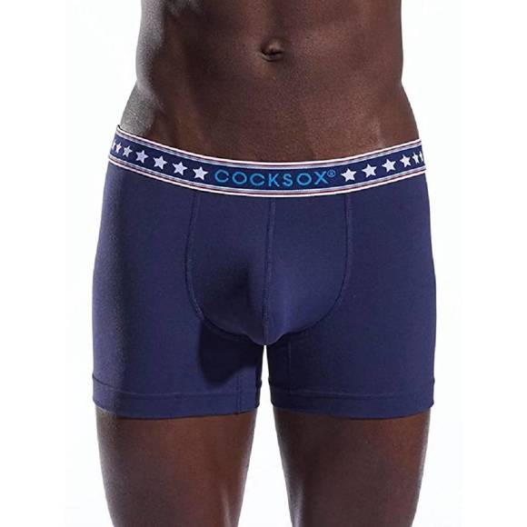 NEW COCKSOX men's contour supplex pouch boxer in patriot blue - Picture 1 of 1